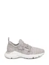 Tod's Knitted Sock Sneakers With Front Logo In Gray