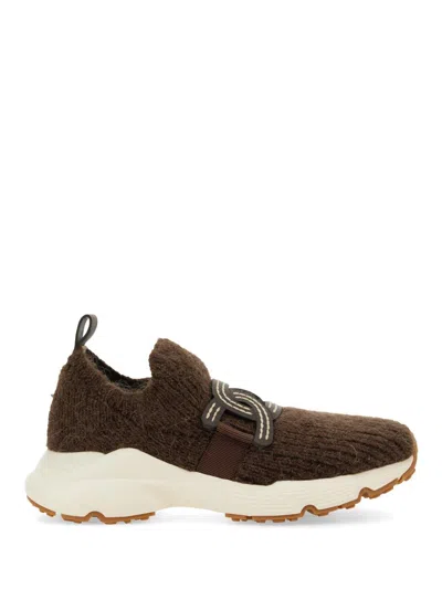 Tod's Sneaker With Logo In Brown