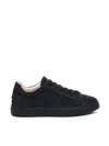 Tod's Low Top Suede Sneakers With Round Toe In Black