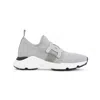 Tod's Grey Knit Sneakers Rubber Sole In Gray