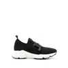 Tod's Tech Fabric Sneakers Chain Accessory In Black