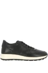 Tod's Panelled Leather Sneakers In Black