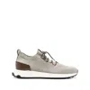 Tod's Sock Sneakers In Technical Fabric And Leather In Grey