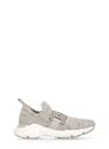 Tod's Knitted Sock Sneakers With Front Logo In Gray