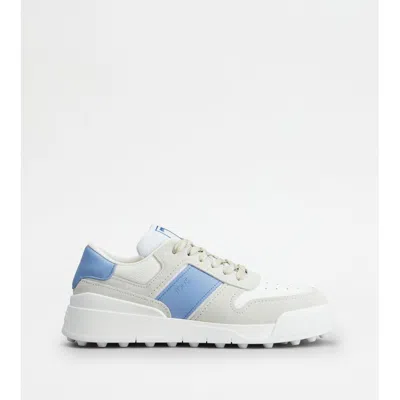 Tod's Sneakers In Suede And Smooth Leather In Multi