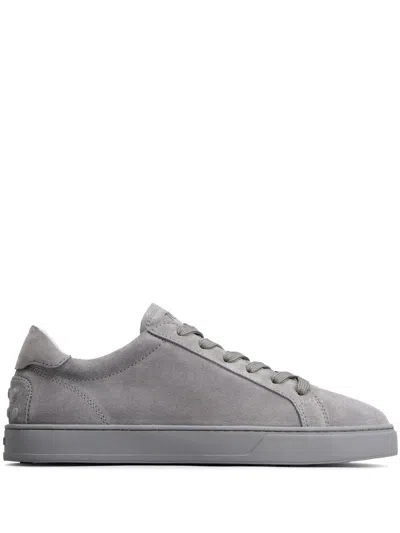 Tod's Sneakers In Suede Leather In Gray