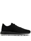 Tod's Suede Sneakers Low Profile Rubber Sole In Black