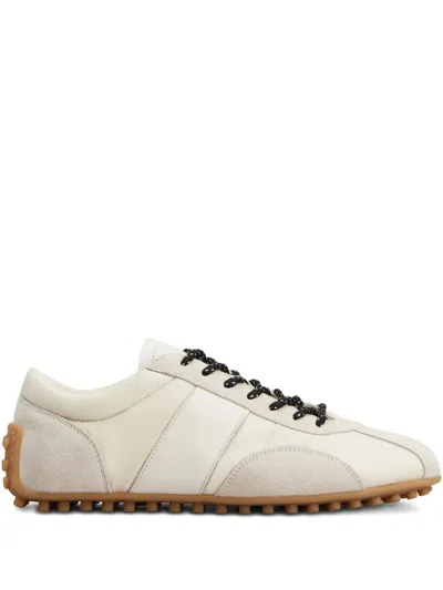 Tod's Sneakers T-marathon In Suede And Technical Fabric Beige In Neutral