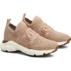 Tod's Womens Tods Sport Run 54c Calzino Logo-embellished Mesh-knit Low-top Trainers In Ballerina