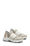 Tod's Slip-on Sneakers In Crochet Fabric In Light Beige