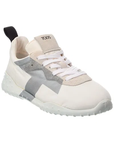Tod's Sportiva Canvas & Suede Sneaker In White