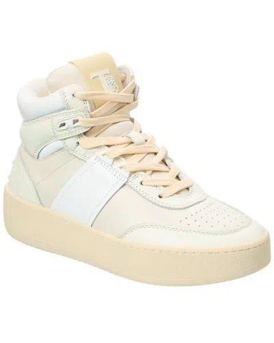 Tod's Sportiva Leather High-top Sneaker In White