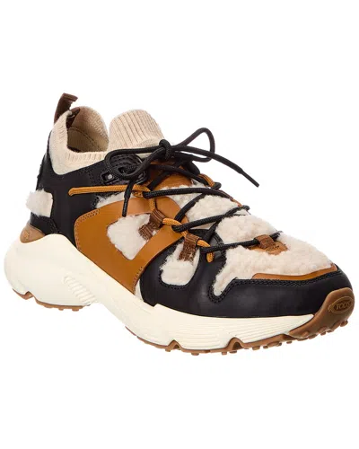 Tod's Sports Run Leather Sneaker In Black