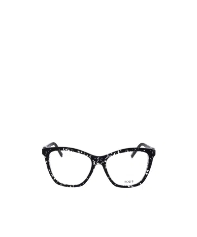Tod's Square Frame Glasses In White