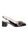 Tod's Cuoio 50mm Logo-engraved Pumps In Black