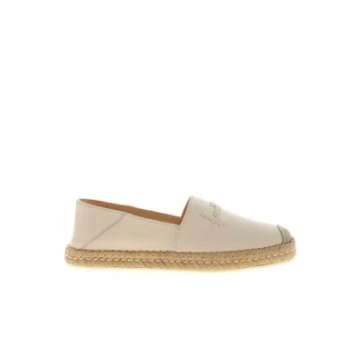Tod's Stitched Logo Espadrilles In Neutral