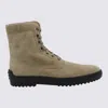 Tod's High Ankle Boots Lug Sole In Neutral