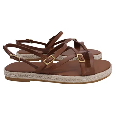 Tod's Strappy Sandals In Brown Leather
