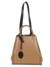 Tod's Structured Leather Handbag With Detachable Strap In Neutral