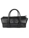 Tod's Structured Leather Handbag With Dual Handles In Black