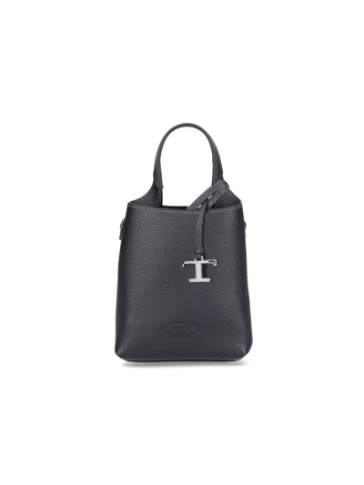 Tod's Structured Pebbled Texture Bag With Silver-tone Hardware