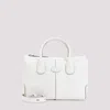 Tod's Stucco White Grained Leather Di Small Shopping Bag In White