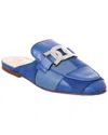 Tod's Woman Mules & Clogs Blue Size 7.5 Leather In Blue