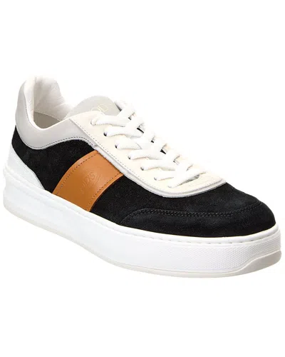 Tod's Suede & Leather Sneaker In Black