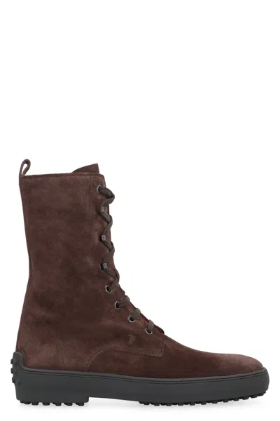 Tod's Tods W.g. Ankle Boots In Dark Brown