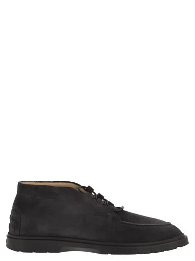 Tod's Suede Ankle Boots In Black