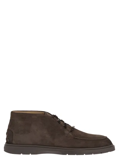 Tod's Suede Ankle Boots In Black