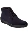 Tod's Suede Boot In Blue