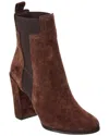 Tod's Suede Bootie In Brown