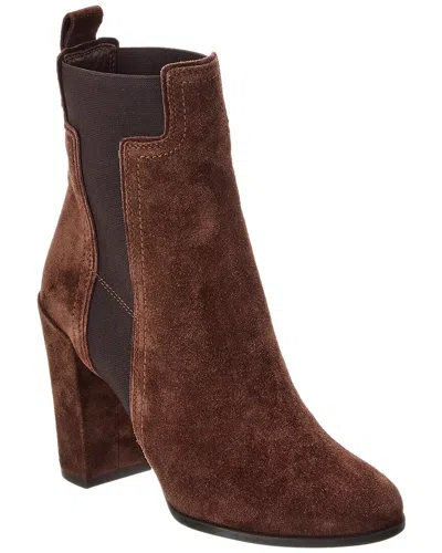 Tod's Suede Bootie In Brown