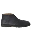 Tod's Ankle Boots With Lace-up Detail In Blue