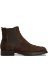 Tod's Round Toe Suede Chelsea Boots With Elastic Side Panels