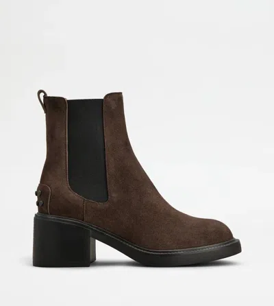 Tod's Suede Chelsea Boots In Multi