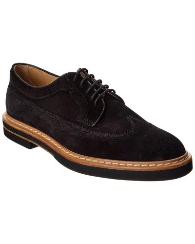 Tod's Suede Derby In Black