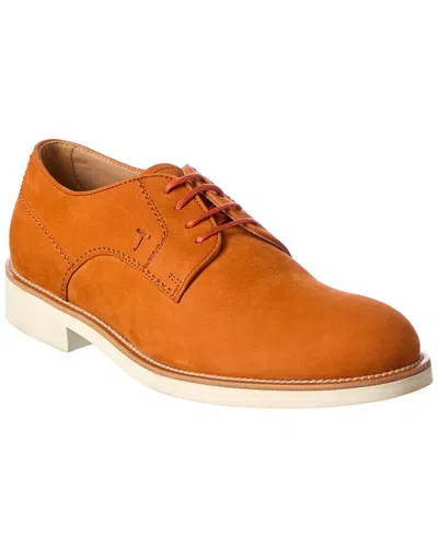 Tod's Suede Derby In Orange