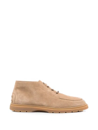 Tod's Suede Desert Boot In Beige