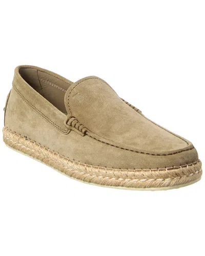 Tod's Suede Espadrille In Brown