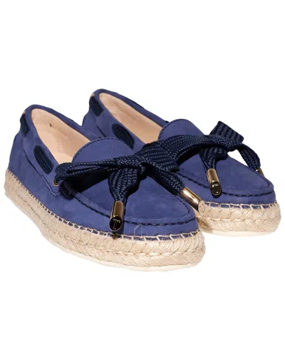 Tod's Suede Espadrille In Blue