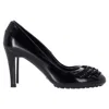 Tod's Suede Fringe Pumps In Black Leather In Black