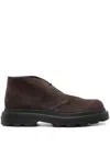 Tod's Brown Suede Casual Shoes With Rubber Sole In Black