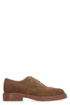 Tod's Lace-up Suede Brogues In Brown