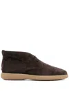 TOD'S TOD'S SUEDE LEATHER ANKLE BOOT SHOES