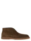 Tod's Dark Brown Ibrido Estivo Ankle Boots In Beige