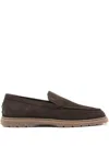 Tod's Suede Loafers In Brown