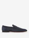 Tod's Mens Tods Mocassino Destrut 13l Suede Loafers In Navy Blue