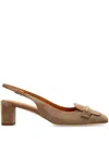 Tod's Suede Leather Slingback Pumps